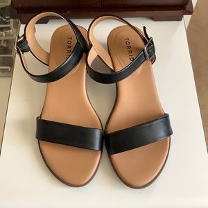 Torrid Wide-Width Black Block Heel Sandal